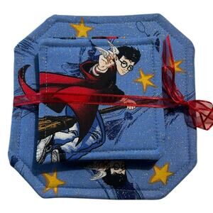 Handmade Harry Potter Hot Mats & Coasters Set of 4 Quidditch Golden Snitch Gift
